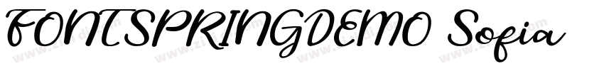 FONTSPRINGDEMO Sofia字体转换